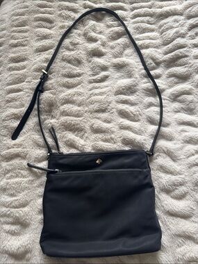 Kate Spade Black Nylon Crossbody Bag with Gold Spade Logo